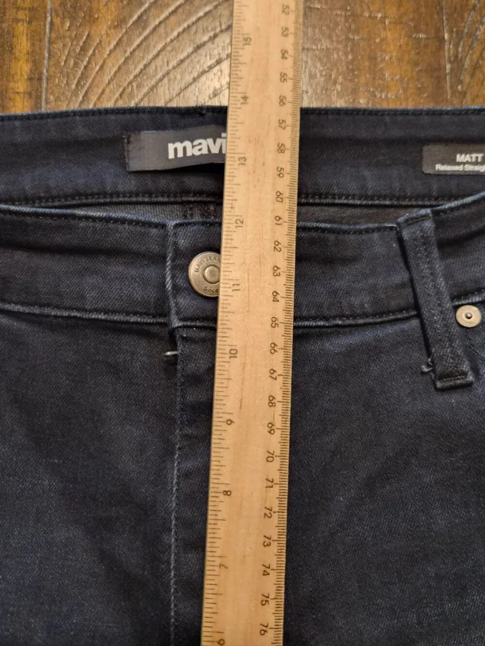 Mavi Jeans Matt Relaxed Straight Leg Dark Wash Blue Denim Mens Size 38x34 G596